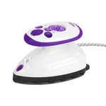 ANSIO Travel Iron Quilting Mini Steam Craft Iron with Ceramic Soleplate | Small Compact Travel Steamer - Perfect for Travel, Quilting & Sewing - Purple/White