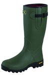 Hoggs of Fife Field Sport Neoprene-Lined Rubber Boots Field Green UK 4 Green UK