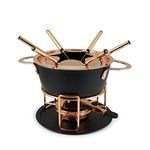 Swissmar Realp 11-Piece Black Cast Aluminum Fondue Set