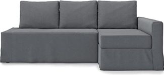 TLYESD Easy Fit Friheten Couch Cover Replacement for IKEA Friheten Sofa Cover, Friheten Cover, Friheten Sleeper Sofa Cover, Friheten Slipcover Only(Slate Grey Right Chaise)