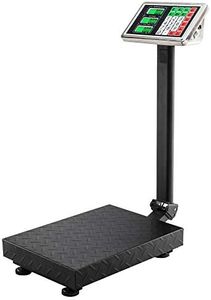 Heavy Duty Scales, Electronic Postal Scales Digital Parcel Scales 100KG/220lbs, Stainless Steel LCD Display Floor Platform Scale Industrial Postage Scales for Commercial Parcel Weighing Scales