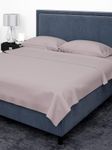 Thevasa Luxury Soft Cotton Feel Solid Bedsheet Super King Size Premium 1 Flat Sheet (108"X108") and 2 Pillow Covers (18"X28"), Softer Than 500 TC (Italian Dense Purple)