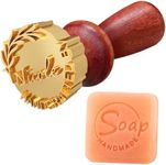 Terwex Custom Soap Stamp, Personalized Soap Stamp for Homemade Soap, Create Unique Branding Logo Design, Handmade Soap Imprint Signature Stamp, Customized Gift for Soap Crafter Maker, DIY Soap Tools