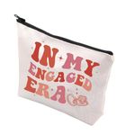 Engagement Themed Gift in My Engaged Era Makeup Bag Wedding Gift Engaged Party Gift (Engaged Era CA)