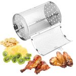 Tower Air Fryer Basket - Stainless Steel Tower Rotisserie Basket, air Fryer Oven Accessories, 360 Degree Rotating Grill Roaster Drum for Air Fryer Oven (Rolling Grill Basket)