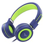 Elecder i37 Kids Headphones Children Girls Boys Teens Adults Foldable Adjustable On Ear Headsets 3.5mm Jack Compatible iPad Cellphones Computer MP3/4 Kindle Airplane School Tablet (Navy)