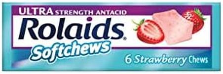 Rolaids Softchews Stick, Strawberry, 6 Count (Pack of 12)