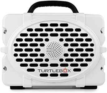 Turtlebox Gen 2: Loud! Outdoor Portable Bluetooth Speaker | Rugged, Waterproof, Impact Resistant (Rich, Full Sound, Plays to 120db, Pair 2X for True L-R Stereo), White