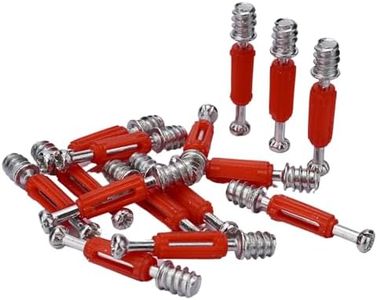 M7 x 40 mm Cam Screws for Furniture 15 PCs, Red Cam Lock Screw Furniture Fasteners Compitable with IKEA Hardware Parts, Repair Spare Parts Nut & Bolt Assortment Sets