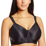 Playtex Women's Secrets Perfectly Smooth Wire Free Bra,Black Stripe,42B