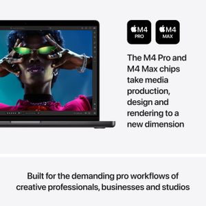 Apple MacBook Pro M4 16.2" Laptop, 24GB RAM, 512GB SSD – Space Black