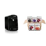 Tassimo by Bosch Suny Special Edition TAS3102GB Coffee Machine, 1300 Watt, 0.8 Litre, Black Variety Box Costa, Kenco, Cadbury and L'OR Coffee Pods (Pack of 5, Total 56 Coffee Capsules)