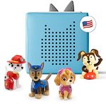 Toniebox Audio Player Starter Set with Chase, Skye, Marshall, and Playtime Puppy - Listen, Learn, and Play with One Huggable Little Box - Light Blue