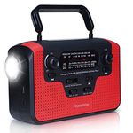 Real NOAA Alert Weather Radio with Alarm, iRonsnow IS-388 Solar Hand Crank Emergency AM/FM/SW/WB Radio, TF Card Speaker, LED Flashlight & Reading Camping Lamp, 2300mAh Cell Phone Charger