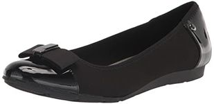 Anne Klein Women's Alive Ballet Flat, Black, 7 UK