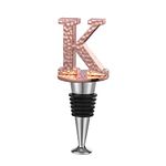 Miicol Prosecco Stopper, Wine Bottle Stopper, Champagne Gift, Initial Bottle Stopper, Wine Accessory, Reusable Bottle Saver for Prosecco, Wine, Champagne, Letter K