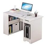 Dhouse Computer Desk Storage Shelves Study Desk with Sliding Keyboard Wooden Laptop Writing Table 50x24x40CM for Office Home Bedroom