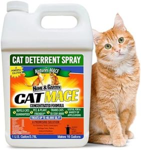 Nature's MACE Cat Mace Cat Repellent, Training Liquid Deterrent Tool, Makes 16 Gallons, Keep Out of Lawn & Garden, Large Areas, Outdoor & Indoor Use, Yards, Landscaped, Plants, 1 Gallon Concentrate