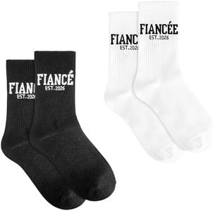 FUIPET Engagement Gifts for Couples Fiance & Fiancee Est 2026 Socks, Engagement Party Newly Engaged Gifts for Couples
