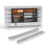 Kamsin 16 Gauge C-Type Hog Ring Staples, 1,000 PCS, Galvanized Steel, 1/2" (12.5mm) Inner Crown, 5/8" (16.9mm) Outside Crown for Pneumatic Hog Ring Gun in Cages Building or Fastening