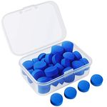 Kulannder 30 Pcs Pool Cue Tips 12mm Billiard Cue Stick Replacement Tips with Clear Box for Snooker Pool Cues (Blue Cue Tips)