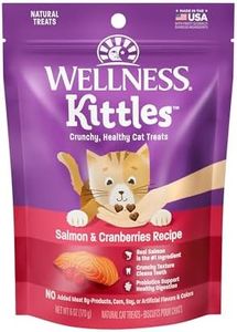 Wellness Kittles Natural Grain Free Cat Treats, Salmon & Cranberries, 6-Ounce Bag