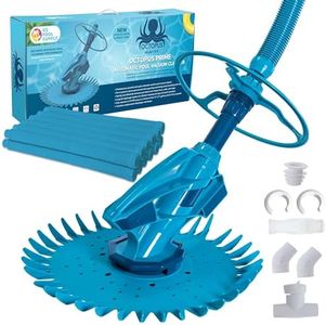 U.S. Pool Supply Professional Automatic Pool Vacuum Cleaner & Hose Set, Octopus Prime - Removes Swimming Pool Debris, Powerful Suction Cleans Floors Walls Steps - Quiet Fast Cleaning Climbing Sweeper