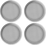 4 pack Mason jar Sprouting Lids wide mouth- stainless steel sprouting lids for wide mouth mason jars, growing Bean, Broccoli, seed