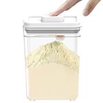 Milk Powder Dispenser, KYYGKY 2300ML Milk Powder Container Airtight Food Storage Containers Cereal Containers with Lid, Portable Milk Powder Box with Spoon and Levelling Bar for Formula Coffee Flour