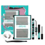 Daybreak DIY Lash Extension Kit, False Eyelashes Kit 144 pcs Eyelash ClustersKit Lash Bond and Seal, Lash Glue Remover and Applicator for Individual Lash Extensions(D-Mix8-16mm kit 03)