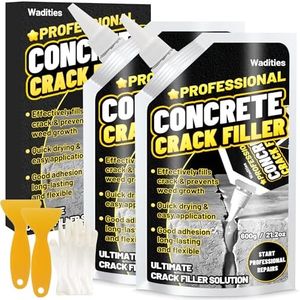 Concrete Crack Filler, 2.65LB High Elasticity Self Leveling Cement Crack Filler, Slab Concrete Waterproof Repair Sealant for Driveway, Walkway, Patio, Joint, Outdoor Quick Drying Sealer - Grey