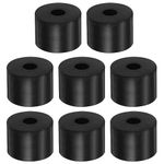 HARFINGTON 8pcs Rubber Spacer 1.57 Inch OD 0.47 Inch ID 1.2 Inch Thick Neoprene Round Anti Vibration Isolation Pads Isolator Rubber Washers Bushings for Home Cars Boat Accessories, Black