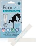 Fearless Tape - Sensitive Skin - Women's Double Sided Tape for Clothing and Body, Transparent Clear Color for All Skin Shades, 50 Count