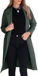 ANRABESS Women Cardigan Sweater Jackets Open Front Thick Knit Oversized Blazer Coatigan 2024 Fall Winter Long Coats Outwear GreenX-Small