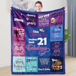 Shoppawhile 21st Birthday Gifts for Her Fluffy Blanket 51 * 59inch 21st Birthday Gifts for Her Daughter Niece Sister Friend