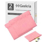 Geekria 2 Pack Sports Earbuds Pouch, Fitness Earbuds Protective Case, In-Ear Headphones Travel Bag Compatible with Anker SoundBuds Sport, EP-B13, Jabra WAVE, Stealth (Pink)