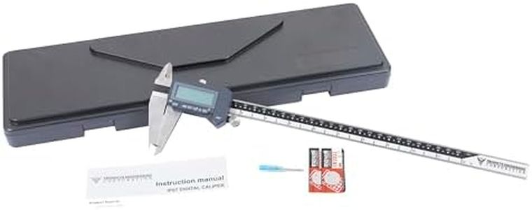 PEC Tools Digital Caliper, 12 Inch/300mm Industrial-Grade Stainless Steel Caliper, IP67 Waterproof & Oil-Resistant, Auto Power-Off, Inch/MM/Fraction Modes