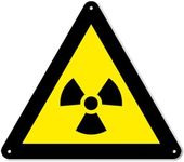 Caution Radioactive Material Danger Sign - 8 Inch Triangle PVC Safety Sign - Premium PVC Sign For Workplace Warehouse Jobsite OSHA Regulation - Weather Proof Fade Resistant - Made In USA - PVC0031