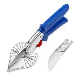 Mitre Shears, Multi Angle Miter Shears Adjustable at 45 to 135 Degree for Cutting Plastic Tile Trim, Trunking, Wood Cutter, PVC Seals,Rubber Materials and More