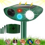 Cat Repellent, Garden Cat Repellent Cat Deterrents, Ultrasonic Solar Animal Repellent, Solar Powered Waterproof, Outdoor Animal Repeller Motion Sensor for Garden Yard Squirrels Cats Rats Fox