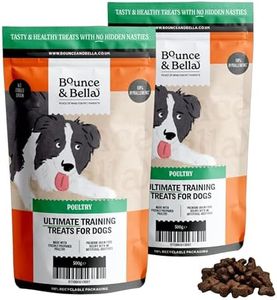 Bounce and Bella Grain Free Dog Treats - 800 Healthy Training Treats - 80% Fresh Poultry, 20% Potato & Sweet Potato - Hypoallergenic for Dogs with Sensitive Stomachs (2 pack)
