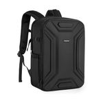 MOSISO Camera Backpack, DSLR/SLR/Mirrorless Camera Bag Waterproof Symmetric Geometric Hard Shell with Tripod Holder & 15-16 inch Laptop Compartment Compatible with Canon/Nikon/Sony, Black