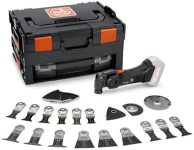 FEIN Oscillating Multi Tool Black Edition AMPShare AMM 700 MAX AS Multitool, Bare Unit, L-Boxx, 30pcs Accessories for Sawing in Wood and Metal, Grinding, StarlockPlus (Prize Inside Each Box)