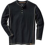 Legendary Whitetails Men's Standard Maverick Slub Henley Shirt, Black, X-Large