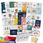 Dessie 110 Large All Occasion Cards Assortment with Envelopes and Gold Seals. Greeting Cards Assortment Box All Occasion with Inside Message. Includes Birthday Cards , Sympathy Cards, Thinking Of You Cards, Holiday Cards In Card Organizer Box.