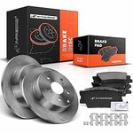 A-Premium 11.06 inch (281mm) Rear Vented Disc Brake Rotors + Ceramic Pads Kit Compatible with Select Lexus and Toyota Models - Elantra HS250h 2010-2012, RAV4 2006-2018, 6-PC Set
