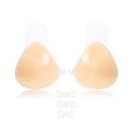 VicSec Push Up Silicone Invisible Bra, Sticky Reusable Washable Adhesive Bra for Strapless Backless Evening Dress A~DD Cup (Beige-S)