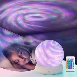 Galaxy Projector Night Light Kids, Star Projector Rechargeable Lamp with 16 Colors Changing & Touch/Remote/Dimmable, Nebula Ceiling Projector for Room Decor, Night Lamp for Baby/Girls/Boys