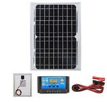 LOWENERGIE 10W Mono Solar Panel Battery Charging Kit with Charger Controller for Caravans, Motorhomes, Boats & Any Flat Surface. K1