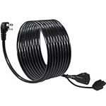 15FT Black Outdoor Extension Cord -